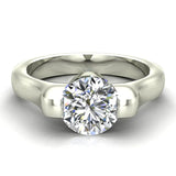 Classic Round Solitaire Diamond Engagement Ring 1.00 ctw 14K Gold-G,I1 - White Gold