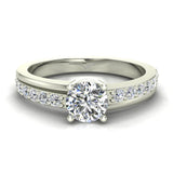 Minimalist Promise Diamond Ring 0.78 Ctw 14K Gold (I,I1) - White Gold