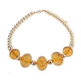 Bold Faceted Crystal Polished Bead Necklace