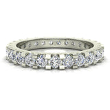 Diamond 2.25 mm Stackable Eternity Band 14K Gold Size 7.5-G,SI - White Gold