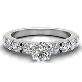 Engagement Rings for Women Round Brilliant 18K Gold 1.00 ct GIA - White Gold