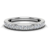 Diamond Wedding Band Princess Cut Quad Illusion Wedding Ring 14K Gold 0.40 ct I1 - White Gold