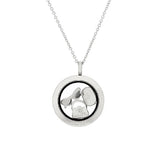 Stainless Steel Shaker Charm Pendant with Chain