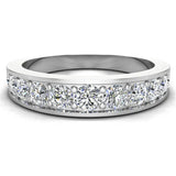 Riviera Diamond Wedding Band for Women 0.80 carat 14K Gold-I,I1 - White Gold
