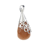 Paola Valentini Sterling Faceted Gemstone Drop Pendant