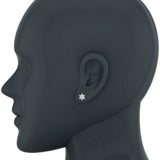 Star Shape 6-Point Diamond Cluster Stud Earrings 0.50 ct 14K Gold-G,SI - White Gold