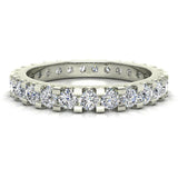 Diamond 2.25 mm Stackable Eternity Band 14K Gold Size 8-G,SI - White Gold