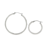 Steel by Design Set of 2 Princess Cut Earrings