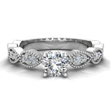 Diamond Engagement Ring for Women Enthralling Infinity Style 14K Gold 0.62 carat-I,I1 - White Gold