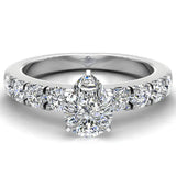 Engagement Rings for Women Pear Brilliant 18K Gold 1.20 ct GIA - White Gold