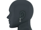 1.66 Ct Fashion Diamond Dangle Earrings Artisanal Tear Drop 18K Gold-G,VS - White Gold