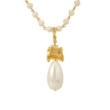 KJL Bold Simulated Pearl Enhancer with Chain