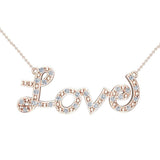 0.32 ct Diamond Love Necklace 14K Gold (LM,I2) - Rose Gold
