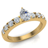 Engagement Rings for Women Pear Brilliant 18K Gold 1.10 ct GIA - Yellow Gold