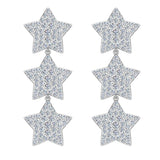 Star Diamond Cluster Chandelier Earrings Waterfall Style 14K Gold-G,SI - White Gold