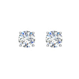 Diamond Earring for Women Men Round Cut 14K Gold Diamond stud-G,VS1 - White Gold