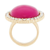 Susan Graver Cabochon and Crystal Cocktail Ring