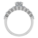 Princess Cut 2.07 Ct Shared-Prong Band Wedding Bridal Ring Set 18K Gold-G,VS - White Gold