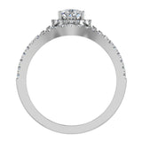1.92 Ct Wedding Ring Set Solitaire Enhancer Look Bands Pear Moissanite 14K Gold-I,I1 - White Gold