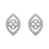 0.77 ctw Diamond Marquise Shape Earrings in 14K Gold (I,I1) - White Gold