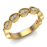 Stacking Diamond Wedding or Anniversary Band Enthralling Infinity Style Round 0.25 ctw 14K Gold (G,I1) - Yellow Gold