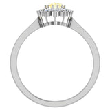 November Birthstone Citrine Oval 14K Gold Diamond Ring 0.80 ct tw - White Gold