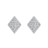 Diamond Kite Shape Pave Diamond Earrings 1/2 ct 18K Gold-G,VS - White Gold