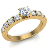 Engagement Rings for Women Round Brilliant 14K Gold 1.10 ct GIA - Yellow Gold