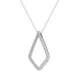 0.72 ct tw Kite Necklace Diamonds 14K Gold-G,SI - White Gold