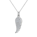 0.47 cttw Angel Wing Diamond Pendant Necklace 14K Gold I,I1 - White Gold