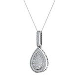 1.00 ct tw Pear Drop-Shape Diamond Necklace 14K Gold-I,I1 - White Gold