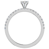 Petite Wedding Rings for women Marquise Cut Bridal set 18K Gold 0.90 ct-G,SI - White Gold