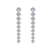 Bridal Journey Style Diamond Chandelier Earrings 14K Gold 3.52 ct-I,I1 - White Gold