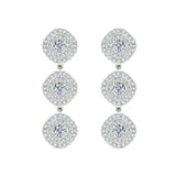 Fashion Diamond Dangle Earrings Exquisite Waterfall 14K Gold-I,I1 - White Gold