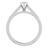Marquise Cut Earth-mined Diamond Engagement Ring 14k Gold (G,SI) - White Gold