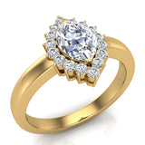 April Birthstone Classic Marquise Diamond Ring 18K Gold-G,VS - Yellow Gold