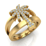 Trendsetter Fashion Palm Tree Diamond Ring 0.31 ctw 14K Gold-G,I1 - Rose Gold
