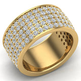 Five-row Women’s Cocktail Diamond Band 2.50 cttw 14K Gold (I,I1) - Yellow Gold