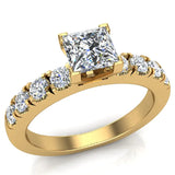 Princess Cut Diamond Engagement Rings GIA 14K 1.10 ctw - Yellow Gold