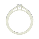 Classic Style Petite Princess Cut Diamond Promise Ring 14K Gold-G,I1 - White Gold