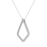 0.72 ct tw Kite Necklace Diamonds 14K Gold-L,I2 - White Gold