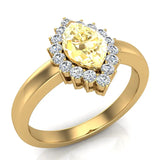 November Birthstone Citrine Marquise 14K Gold Diamond Ring 1.00 cttw - Yellow Gold