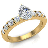 Engagement Rings for Women Pear Brilliant 18K Gold 1.20 ct GIA - Yellow Gold