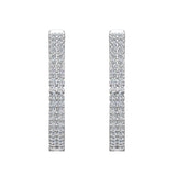 26mm Dual Row Inside out Diamond Hoop Earrings 1.85 ct 14k Gold-G,SI - White Gold