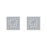 Sharp & Edgy Square Cluster Diamond Earrings 0.53 ctw 18K Gold-G,VS - White Gold