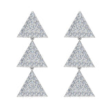 14k Triangle Diamond Chandelier Earrings Waterfall Style 0.95 ct-I,I1 - White Gold
