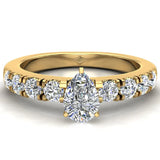 Engagement Rings for Women Pear Brilliant 18K Gold 1.10 ct GIA - Yellow Gold