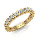Diamond 2.25 mm Stackable Eternity Band 14K Gold Size 5.5-I,I1 - Yellow Gold