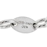 Vicenza Silver Sterling Polished Rondel Woven Cord Bracelet