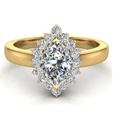 1.00 Ct April Birthstone Classic Marquise Diamond Ring 14K Gold-G,SI - Yellow Gold